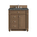 Bristol 30" Single Vanity, Saddle Brown w/ 3 CM Parisien Bleu Silestone Top