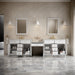 James Martin Vanities Bellshire 120" Dual Vanity Set with 24" Make-Up Counter