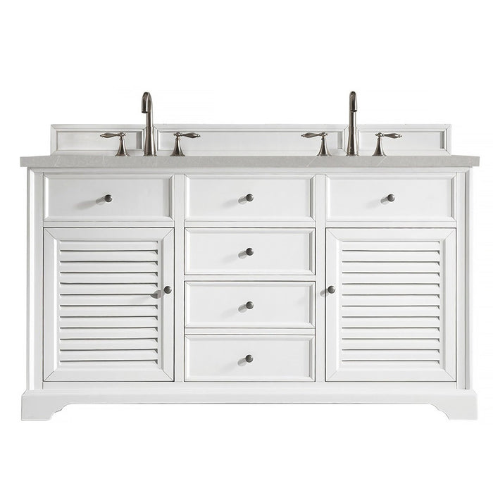 James Martin Vanities Savannah 60" Bright White Double Vanity