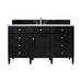 Brittany 60" Single Vanity, Black Onyx, w/ 3 CM Ethereal Noctis Silestone Top w/FreePower Wireless Charger