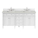 Brittany 72" Double Vanity, Victory Blue, w/ 3 CM Siberian Silestone Top