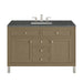 Chicago 48" Single Vanity, Smokey Celadon, w/ 3 CM White Zeus Silestone® Top
