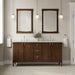 Kinnsden 72" Double Vanity, Weathered Oak w/ 3 CM Victorian Silver Silestone Top w/FreePower Wireless Charger
