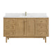Laurent 60" Single Vanity, Honey Oak w/ 3 CM Ethereal Noctis Silestone Top w/FreePower Wireless Charger