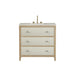 Celeste 36" Single Vanity, Sunwashed Oak with Embossed Shagreen, w/ 3 CM Siberian Silestone Top