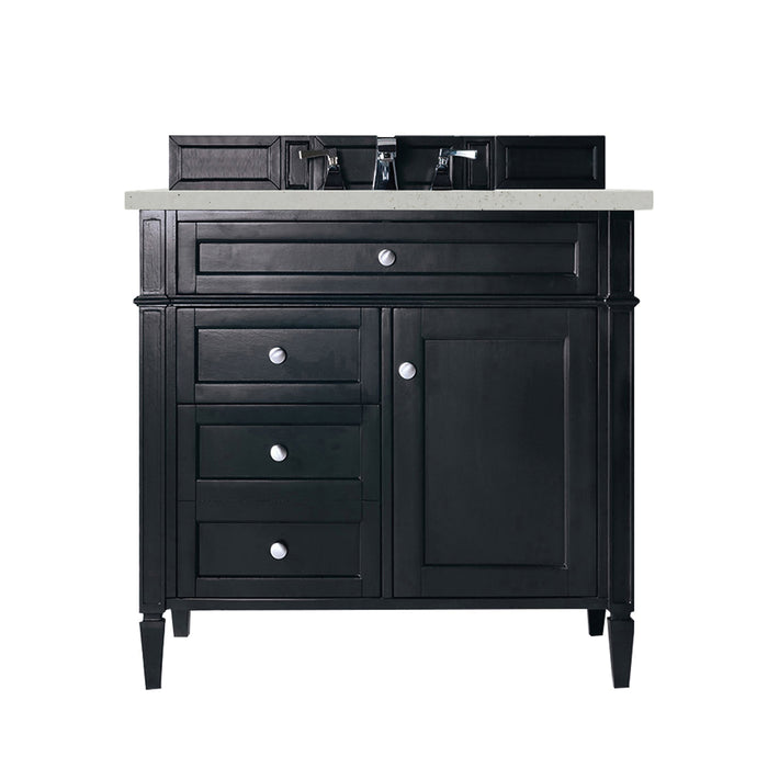 Brittany 36" Single Vanity, Black Onyx w/ 3 CM Lime Delight Silestone Top
