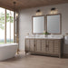 Portland 72" Double Vanity, Whitewashed Walnut, w/ 3 CM Tajnar Eclos Top w/FreePower Wireless Charger