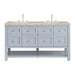 Breckenridge 60" Double Vanity, Smokey Celadon, w/ 3 CM Tajnar Eclos Top