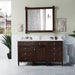 James Martin Brittany 60" Single Bathroom Vanity in Burnished Mahogany, shown in a bathroom setting