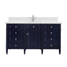 Brittany 60" Single Vanity, Urban Gray w/ 3 CM Charcoal Soapstone Silestone Top