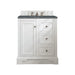 De Soto 30" Single Vanity, Bright White w/ 3 CM Parisien Bleu Silestone Top