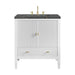 Myrrin 30" Single Vanity, Bright White w/ 3 CM Parisien Bleu Silestone Top