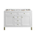 Chicago 48" Single Vanity, Walnut Whisper, w/ 3 CM Carrara Marble Top