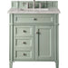 Brittany 30" Single Vanity, Sage Green, w/ 3 CM Victorian Silver Silestone Top