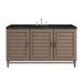 Portland 60" Single Vanity, Whitewashed Walnut, w/ 3 CM Phantome Eclos Top