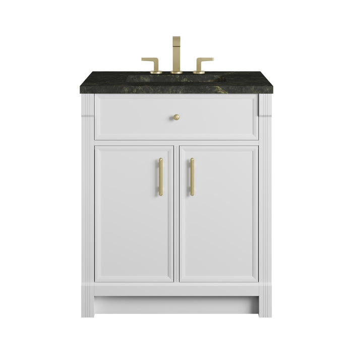 Bellshire 30" Single Vanity, Bright White w/ 3 CM Phantome Eclos Top