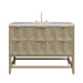 Emmeline 48" Single Vanity, Pebble Oak w/ 3 CM Eternal Jasmine Pearl Silestone Top