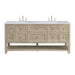 Breckenridge 72" Double Vanity, Smokey Celadon w/ 3 CM Ethereal Noctis Top w/FreePower Wireless Charger