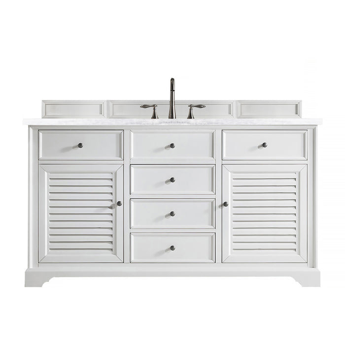 James Martin Vanities Savannah 60" Bright White Single Vanity