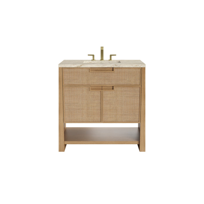 Solene 36" Single Vanity, Seaside Oak, w/ 3 CM Tajnar Eclos Top