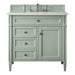 Brittany 36" Single Vanity, Sage Green w/ 3 CM White Zeus Silestone Top