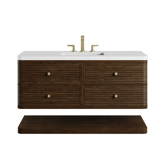 Allamari 48" Single Vanity, Sable w/ 3 CM Tajnar Eclos Top w/FreePower Wireless Charger