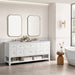 Breckenridge 72" Double Vanity, Serenity Blue, w/ 3 CM White Zeus Quartz Top