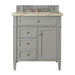 Brittany 30" Single Vanity, Urban Gray, w/ 3 CM Tajnar Eclos Top