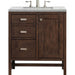 Addison 30" Single Vanity, Mid-Century Acacia w/ 3 CM Eternal Jasmine Pearl Silestone Top