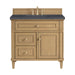 Lorelai 36" Single Vanity, Light Natural Oak w/ 3 CM Charcoal Soapstone Silestone Top