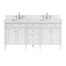 Brittany 72" Double Vanity, Victory Blue, w/ 3 CM Siberian Silestone Top w/FreePower Wireless Charger