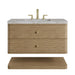 Allamari 36" Single Vanity, Dune Mist w/ 3 CM Victorian Silver Silestone Top