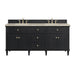 Lorelai 72" Double Vanity, Black Onyx, w/ 3 CM Tajnar Eclos Top