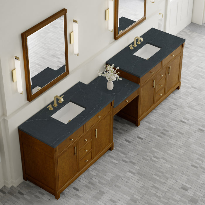 James Martin Vanities Bellshire 120" Dual Vanity Set with 24" Make-Up Counter