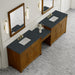 James Martin Vanities Bellshire 120" Dual Vanity Set with 24" Make-Up Counter