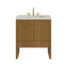Hudson 30" Single Vanity, Honey Oak w/ 3 CM Lime Delight Silestone Top