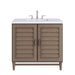 Portland 36" Single Vanity Whitewashed Walnut w/ 3 CM White Zeus Silestone Top