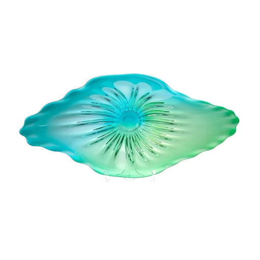 Cyan Design Art Glass Plate | Turquoise 04517
