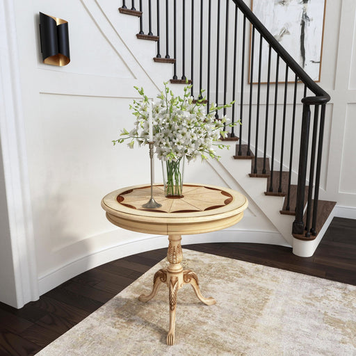 Butler Specialty Company Carissa 30"" Round Pedestal Foyer Table, Beige 533424