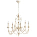 Cyan Design Florine Chandelier 6-Light | Persian White And Mystic Silver 05783