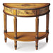 Butler Specialty Company Mozart Light Hand Painted Demilune Console Table, Light Brown 667051