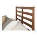 Alpine Furniture Flynn Retro Standard King Bed w/Slat Back Headboard, Acorn 1066-27EK
