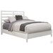 Alpine Furniture Flynn Retro Queen Bed, w/ Slat Back Headboard, White 1066-W-21Q