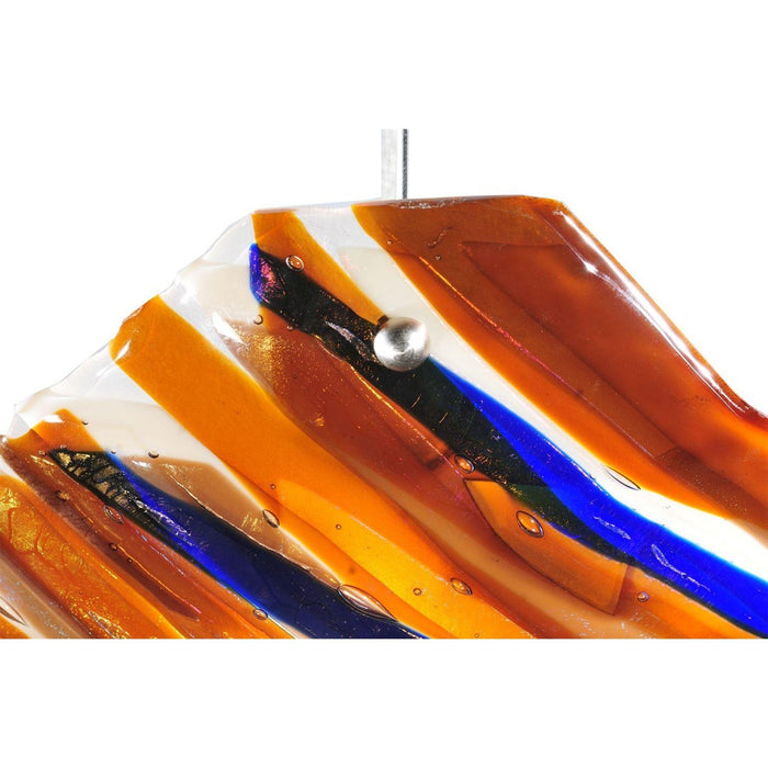 Meyda 28"W Oceano Fused Glass Multi-color Inverted Pendant