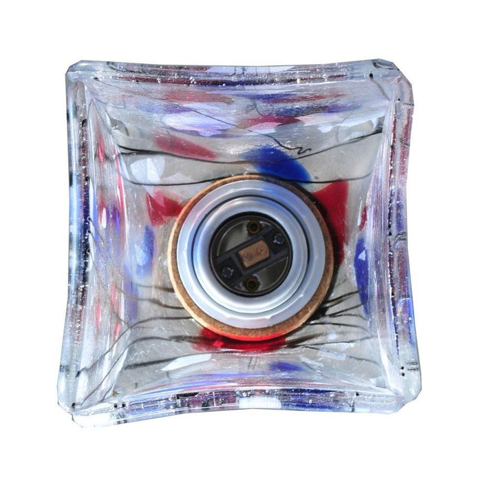 Meyda 4"Sq Metro Fusion Americana Draped Glass Mini Pendant