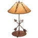 Meyda 23" High Arrowhead Faux Leather Shade Table Lamp