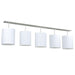 Meyda 104" Long White Cilindro Linear 5 Light Pendant
