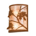 Meyda 10" Wide Rustic Oak Leaf & Acorn Wall Sconce