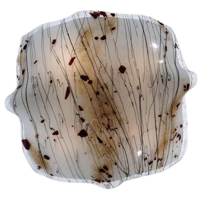 Meyda 28"W Crinkle Ramoscelli Fused Glass Inverted Pendant