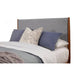 Alpine Furniture Flynn Mid Century Modern Two Tone Queen Panel Bed, Acorn/Grey 999-01Q
